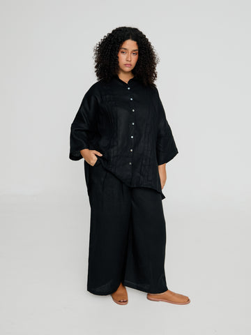 Calça Jed - Linho Preto