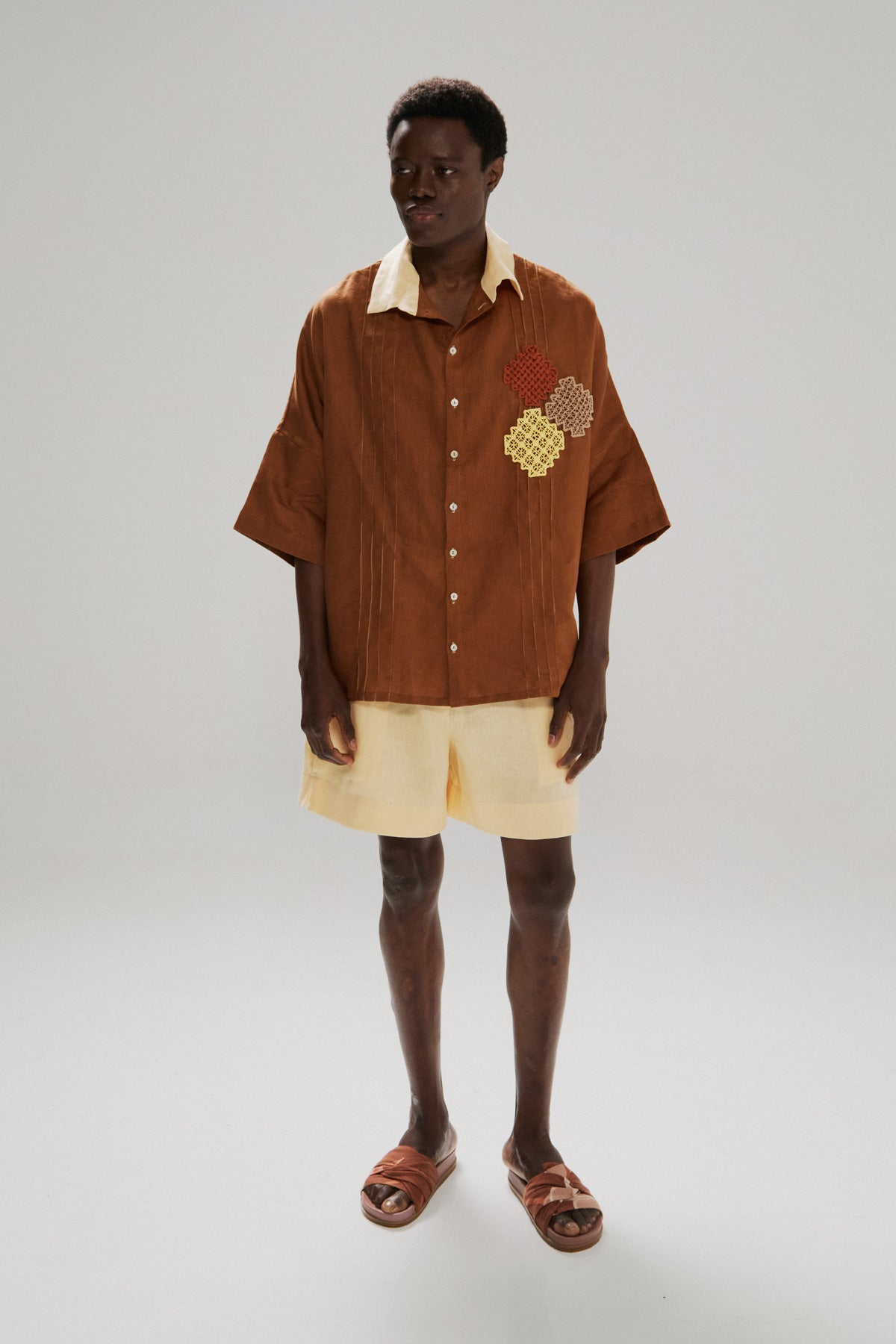 Camisa Dalton Linho Chocolate + Filé