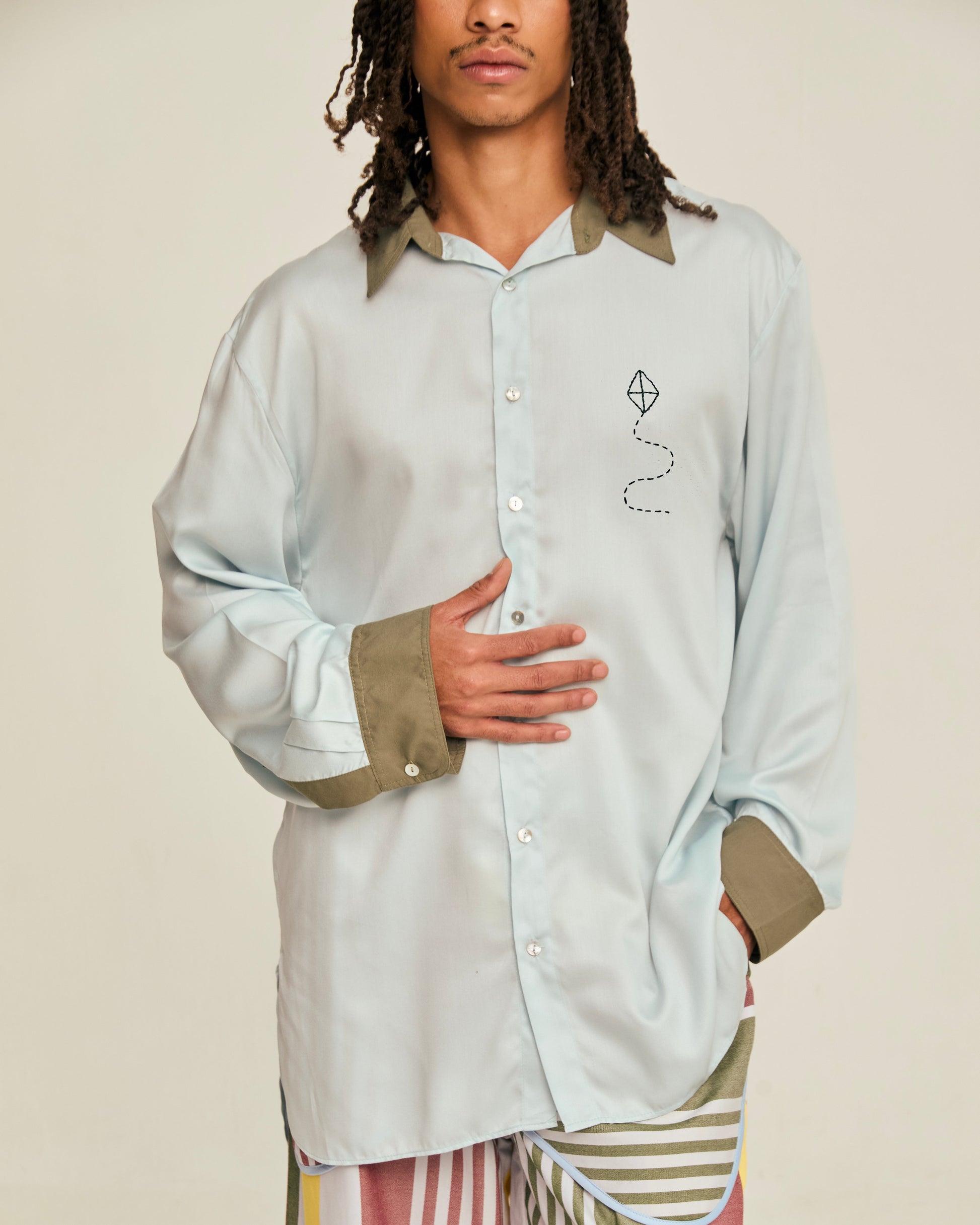 Camisa Dimitrius Liso Céu 09