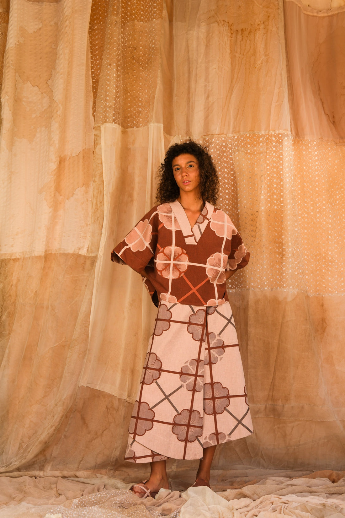 Blusa Fernanda - Jacquard Roseiral