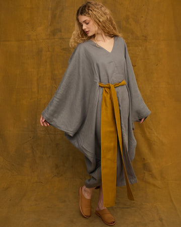 Kaftan Rosana Linho Níquel