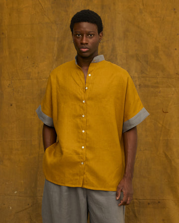 Camisa Xadô Linho Ambar