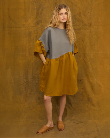 Vestido Magda Linho Níquel