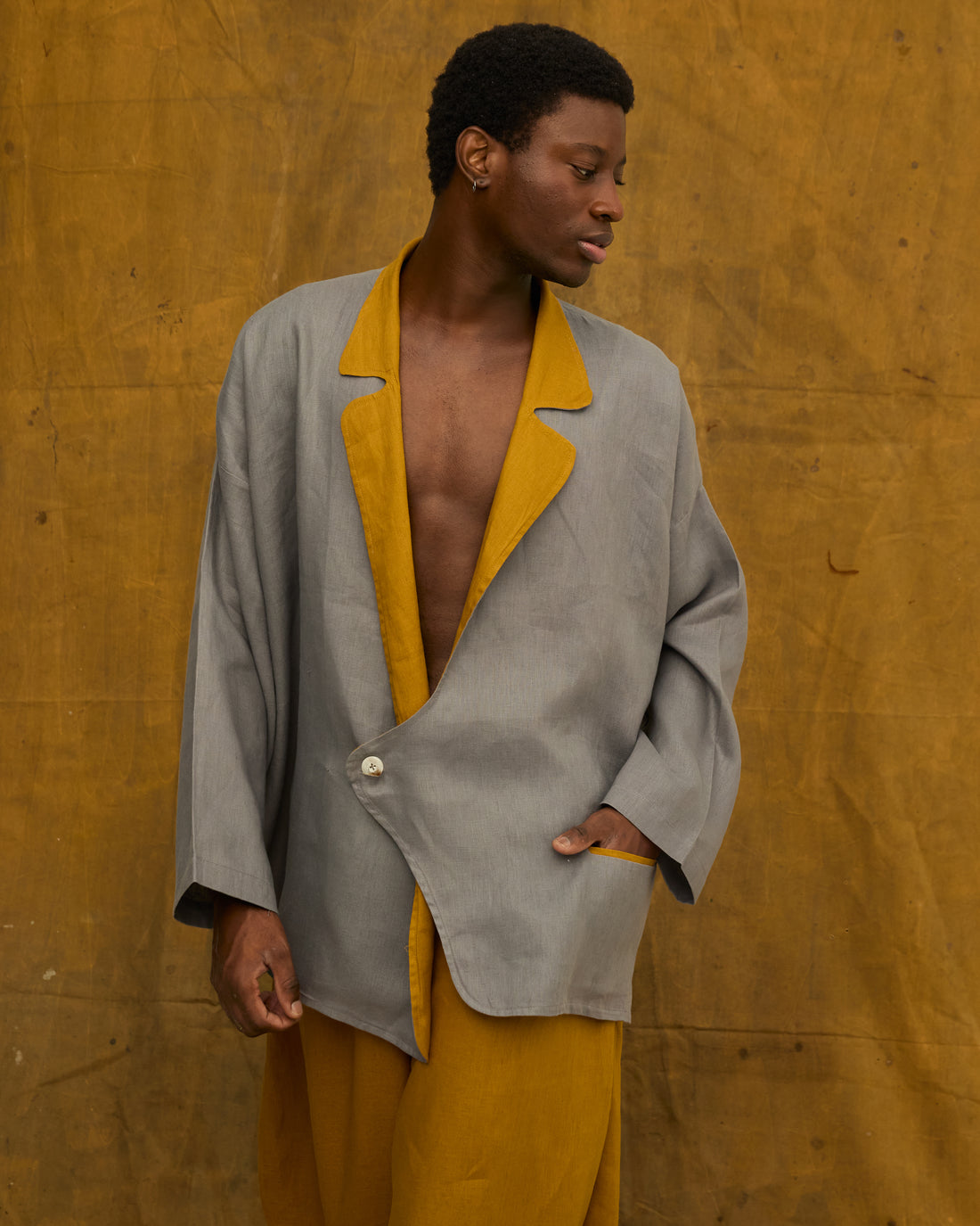 Blazer Engenho Linho Níquel