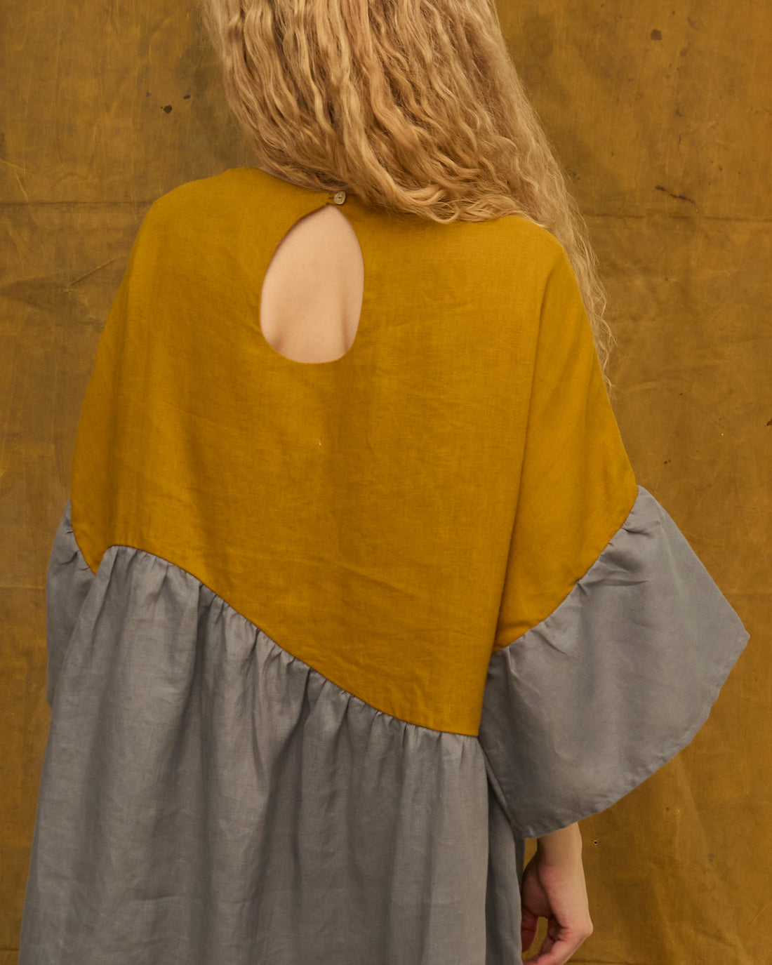 Vestido Magda Linho Ambar