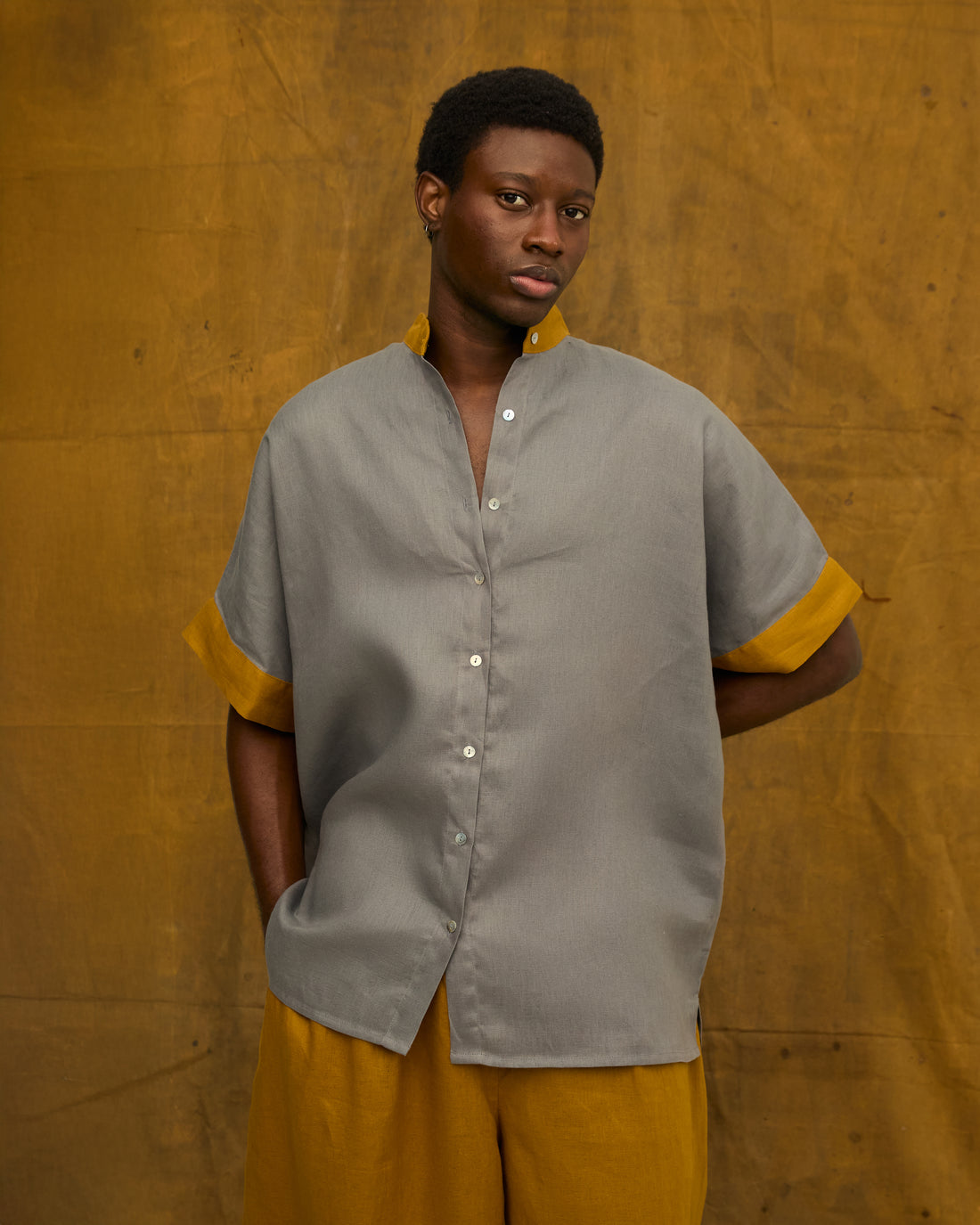 Camisa Xadô Linho Níquel