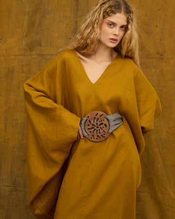 Kaftan Rosana Linho Ambar
