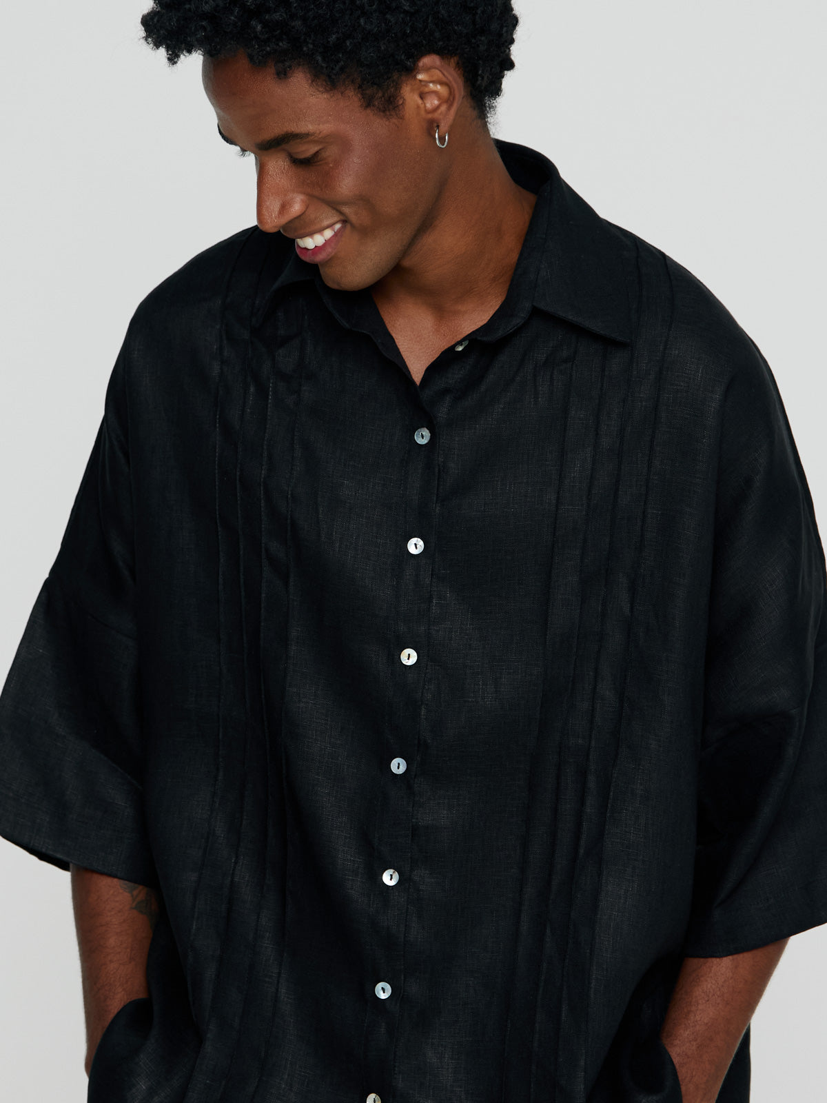 Camisa Dalton - Linho Preto