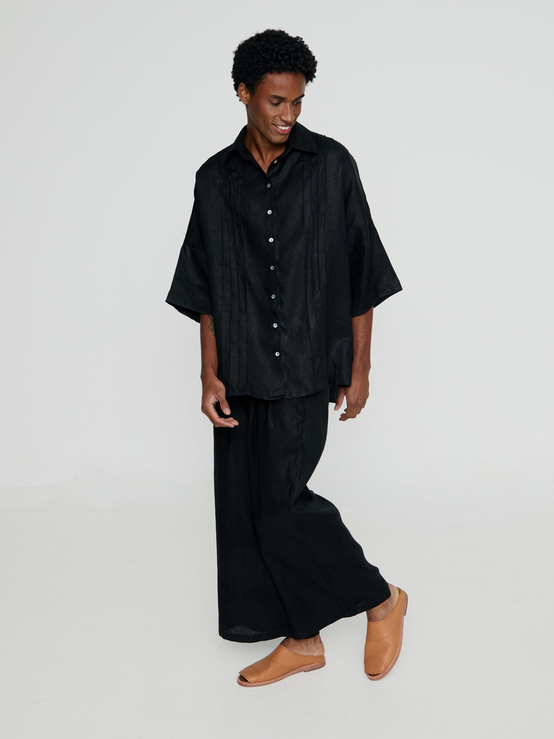 Calça Jed - Linho Preto