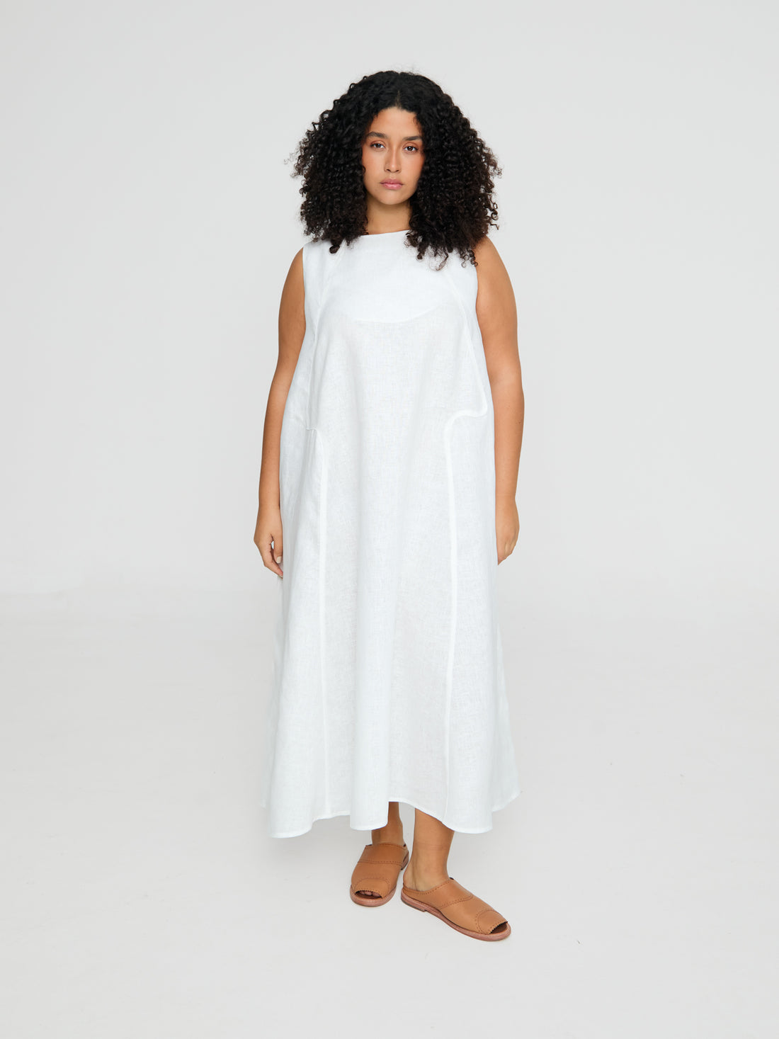 Vestido Caninha - Linho Branco