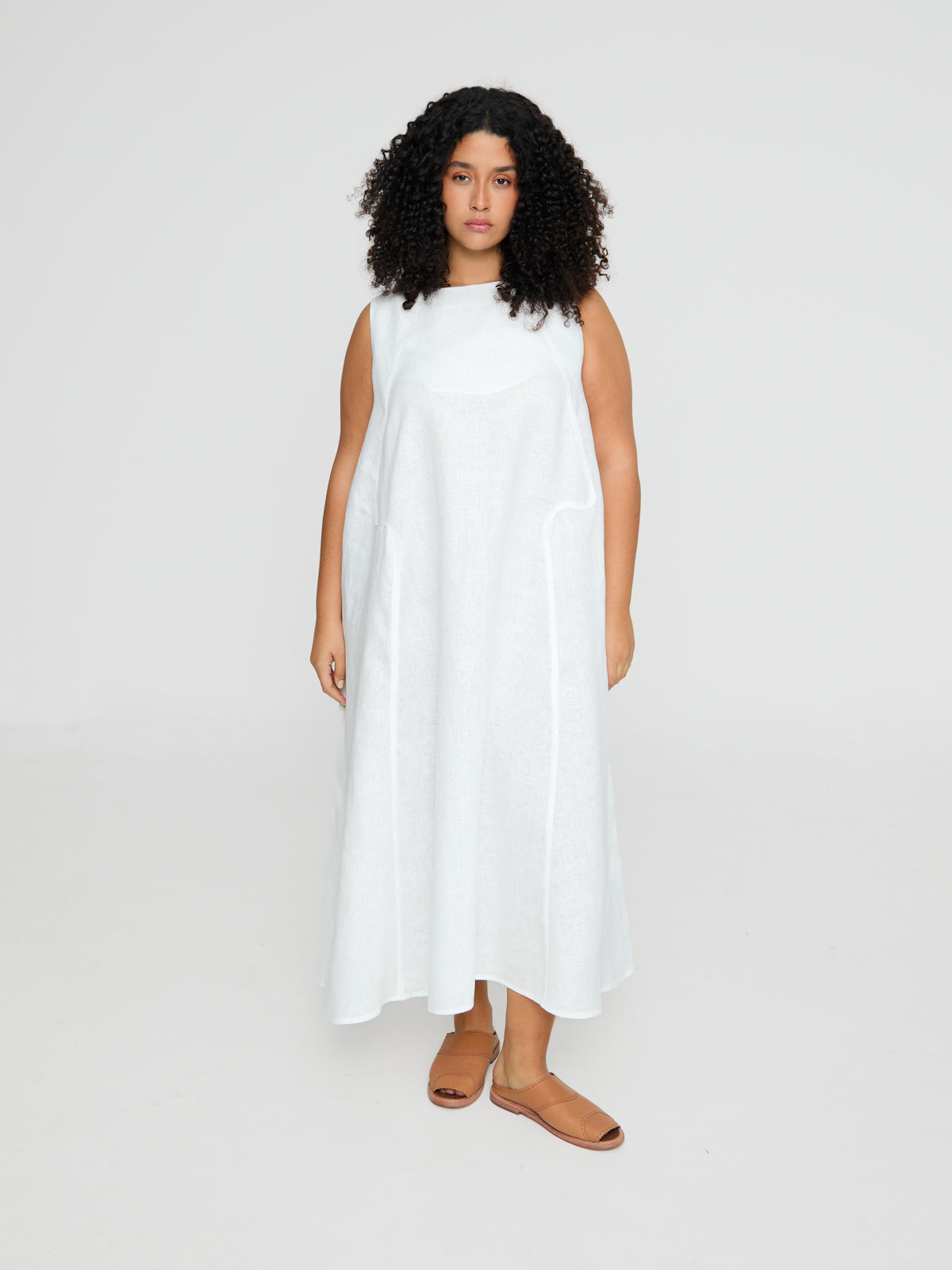 Vestido Caninha - Linho Branco