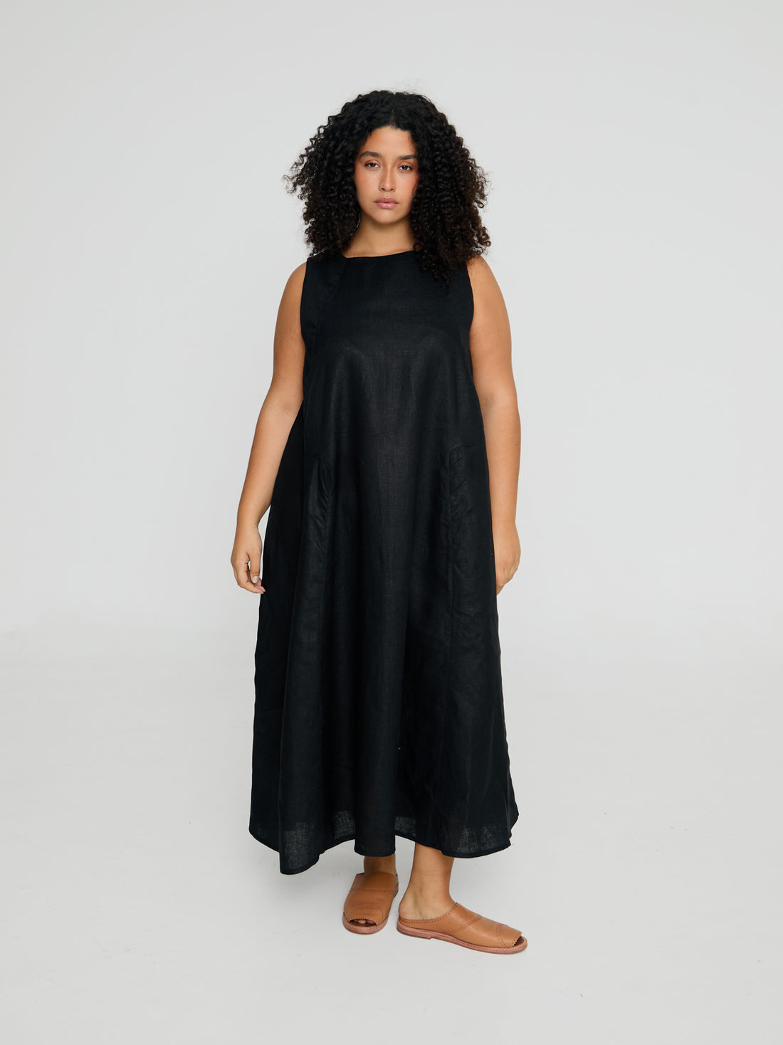 Vestido Caninha - Linho Preto