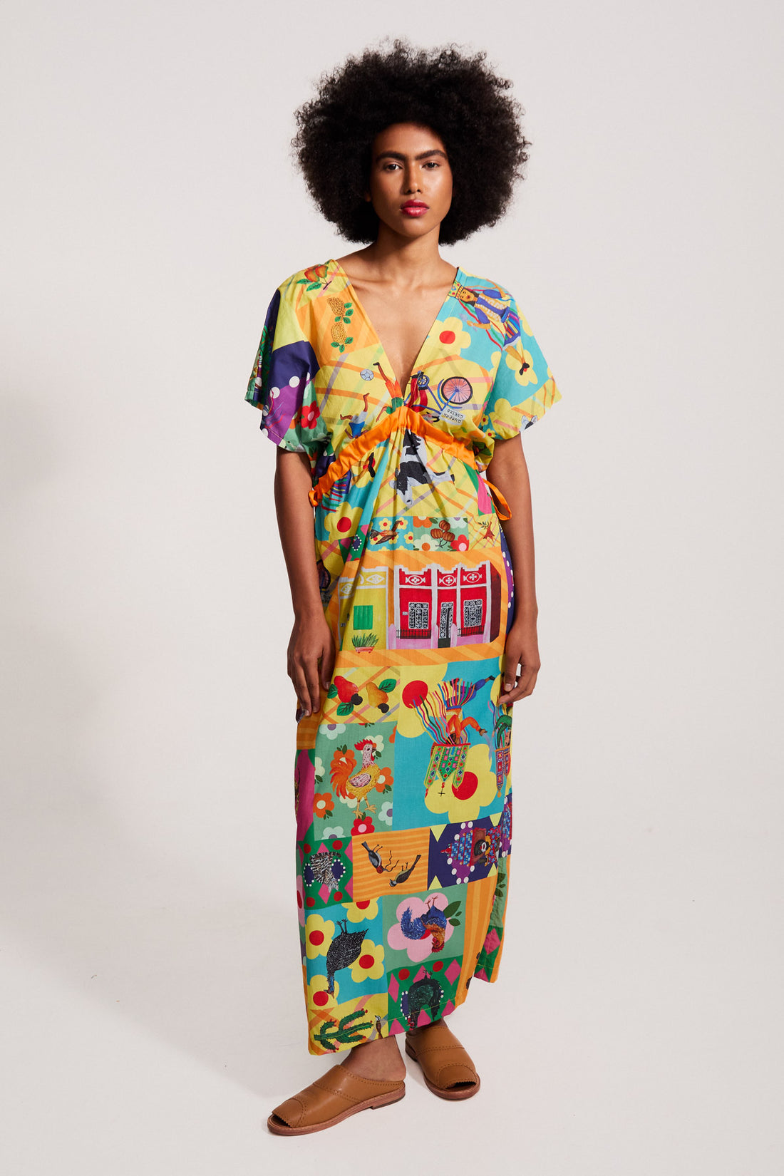 Vestido Dalva Estampa Cabocla