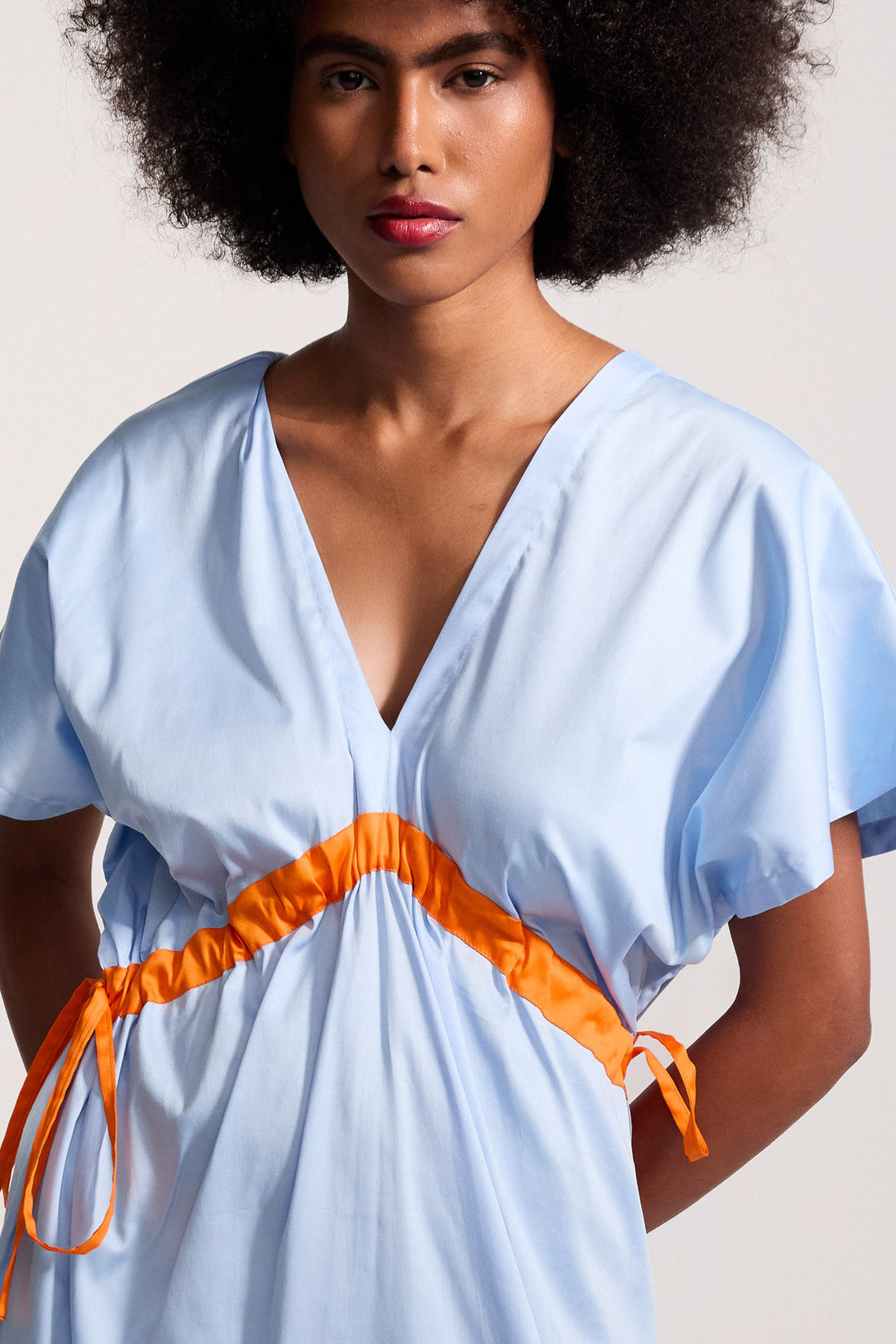 Vestido Dalva Liso - Azul Céu