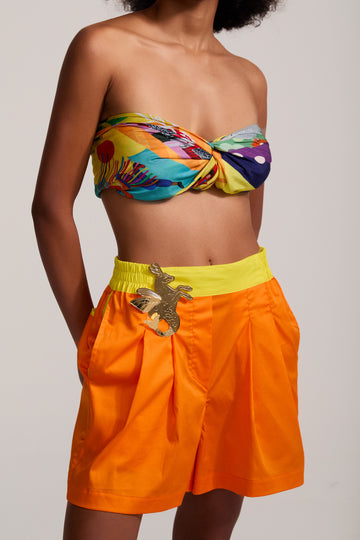 Short Cleyton Liso - Laranja