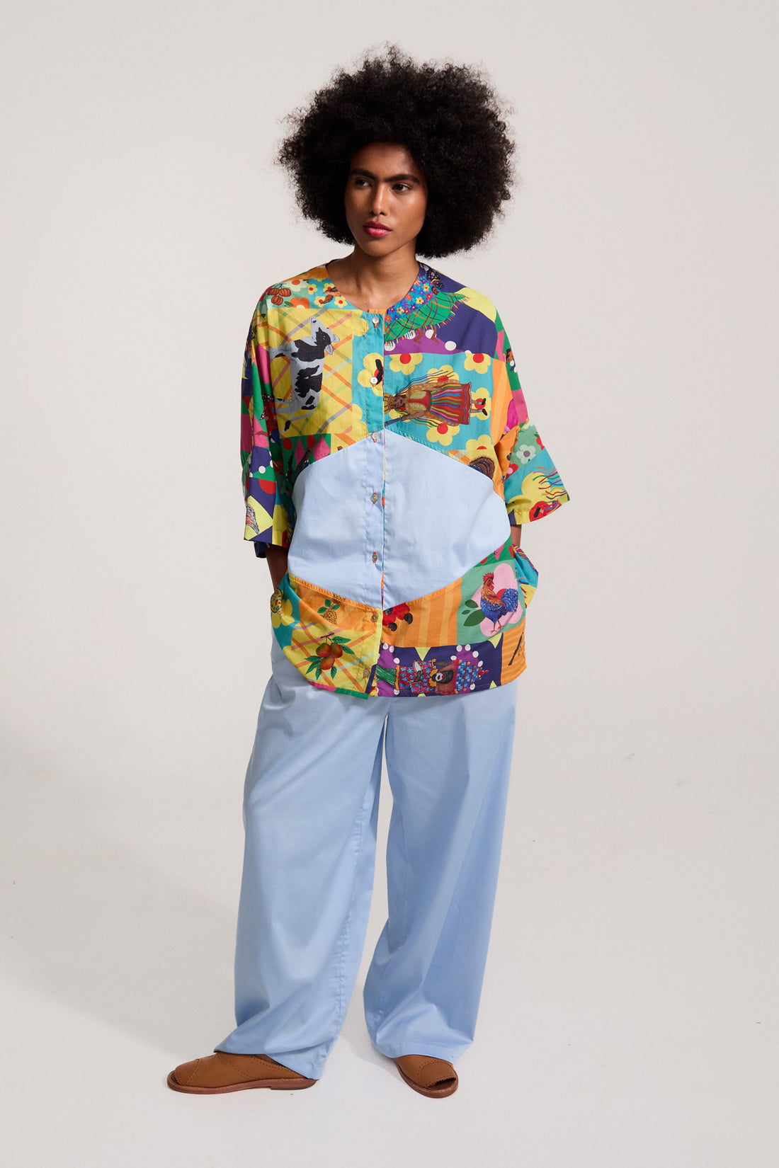 Calça Getúlio Lisa - Azul Céu